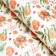 Packaging paper "Orange and New Year", white craft, 80 g/m2, 50 x 70 cm