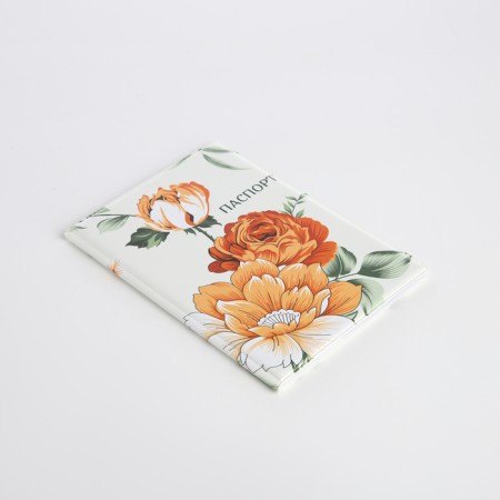 Cover for passport, beige/white color-3