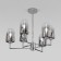 Ceiling Lamp Eurosvet Pluto 60156/6, E14, 6x40W, 660x660x520 mm, chromium color