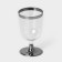 A plastic disposable glass for the wine "Crystal", 200 ml, with metallized bacons, transparent color, 6 pcs/un