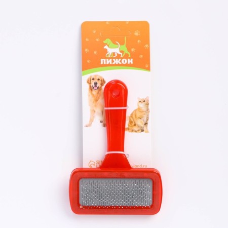 Pucupors "Simple" with a transparent handle, with drops, 9.5 x 13.8 cm, red-4