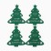 Set for decor of the dining rooms "Christmas tree" 4pcs centers 20x17cm 100%p/e, felt