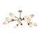 Ceiling Lamp Indigo, 13003/12c Brass. 12x40W, G9, 1080x1080x450 mm, matte color with gradient