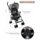 Stroller walking children's indigo bono, folds into a cane, detachable bumper, beige color