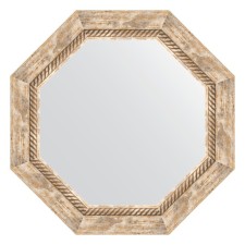 Mirror in the baguette frame, Provence with weaving 70 mm, 53.2x53.2 cm