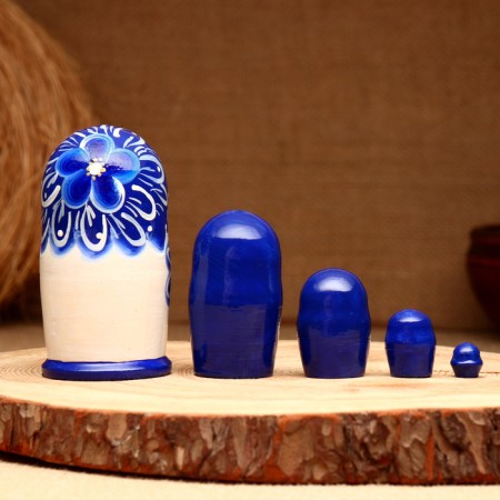 Matryoshka 5-doll "Lada Gzhel", 10-11 cm-1