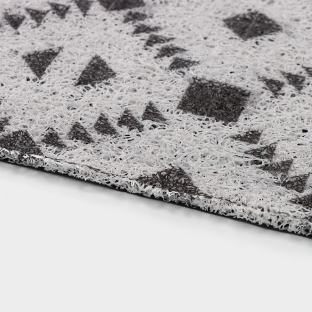 Rug of the galliped muddy share "Rombs", 45 × 75 cm, black and gray color-2