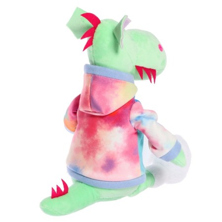 Soft toy "Dragon Lime in a sweatshirt", 25 cm, lightning color-2