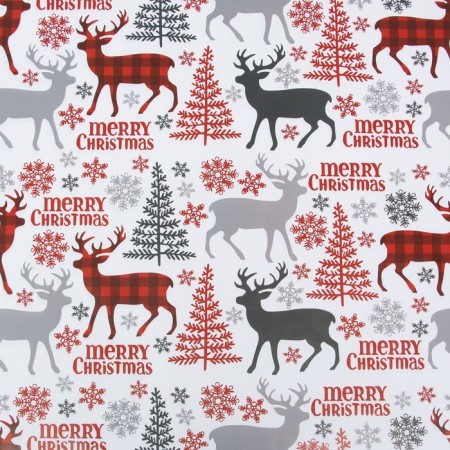 Glossy packaging paper "New Year's house", 70 x 100 cm, 1 sheet-4