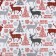 Glossy packaging paper "New Year's house", 70 x 100 cm, 1 sheet