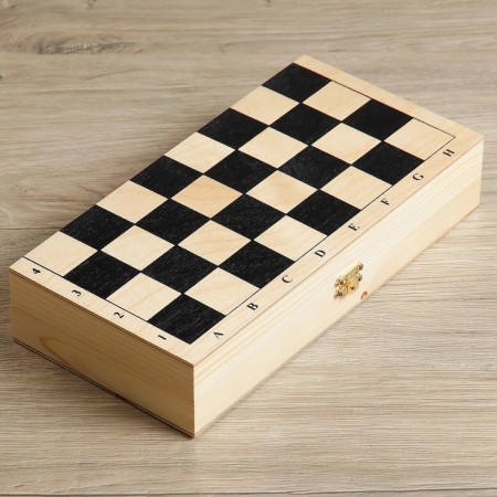 Chess, wooden board 29 x 29 cm, King H-7 cm-3