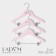 Shoulders - Ladoom hangers, 3 pcs, children, with clamps, 31.5 × 22 cm, pink color