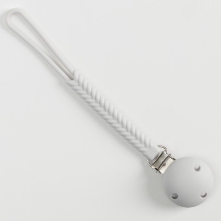 Holder for the nipple - dummy "pigtail", silicone, gray color