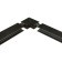 Connector for overhead magnetic tire pipelines, 35 mm. Angular. Vertical. Uniel, IP20, black color