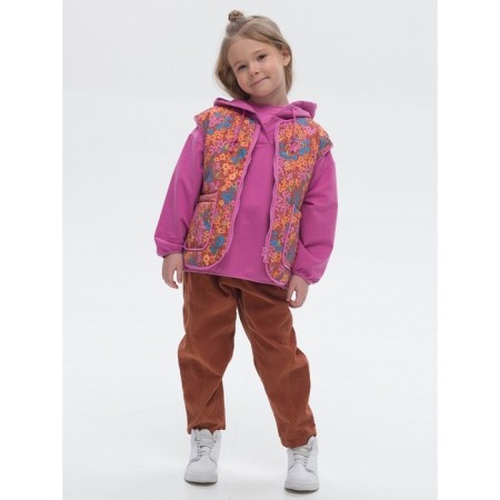 Vest for girls, height 110 cm, chocolate color-9