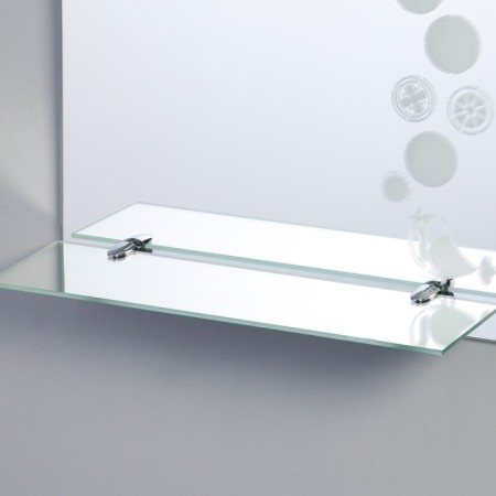 Mirror "Singing Ponochka", with sandblasting graphics, wall, with a shelf, 40 × 60 cm-1