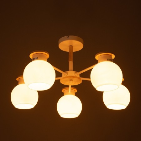 Paula chandelier 5x60W E27 white, tree 58x58x30cm-2