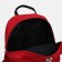 A backpack with a zipper, rise, 2 outer pockets, a laptop department, red color