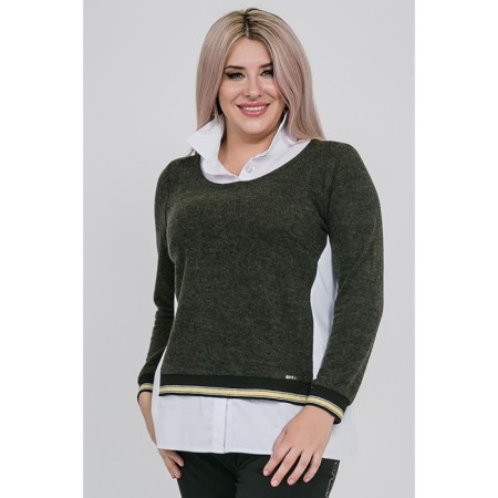 Women's tunic, size 64, dark green color