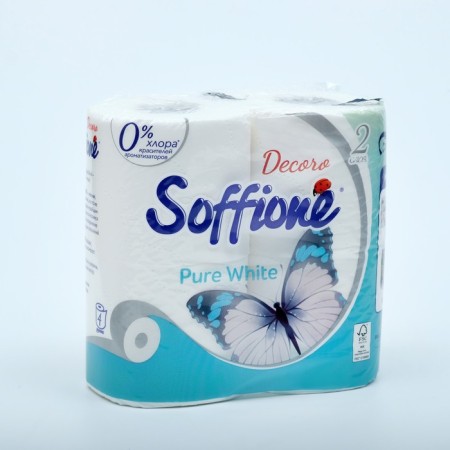Soffione Pure White toilet paper, 2 layers, 4 rolls-3
