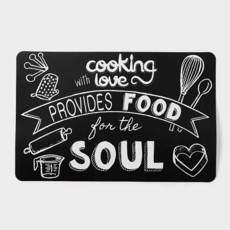 Serving napkin on the table "Culinary", 42 × 27 cm, black color-1