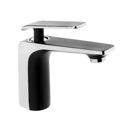 Accoona A90123F shell mixer, single -leaf, with nut, brass, black/chromium