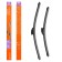 Airline wiper brushes, frameless 2 pcs, 1 type, 530/450 mm