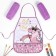 Set of children for creativity Ethel "Unicorn" apron 49 x 39 cm and sleeves