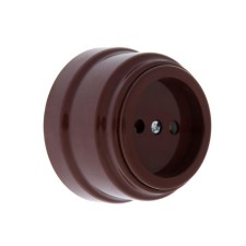 BYLLECTRICA socket Retro RA16-0205, 16A, one, external., Without salary, from curtains, IP20, brown.