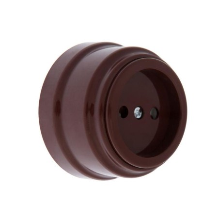 BYLLECTRICA socket Retro RA16-0205, 16A, one, external., Without salary, from curtains, IP20, brown.