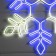 Neon figure "Snowflake", 57 cm, 576 LED, 12 V, 8 modes, glow of blue/white