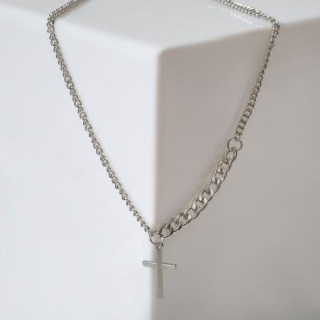 Piece "Cross" straight, color silver, l = 45 cm