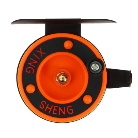 Inertial coil, plastic metal, diameter 5 cm, guide fishing lines, black-orange, 601d-3