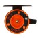Inertial coil, plastic metal, diameter 5 cm, guide fishing lines, black-orange, 601d