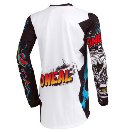 Jersey o’neal element villain, size l, white/black color-1