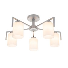 The lamp on the ESCADA rod, 1142/5p Silver. 5x60W, E27, 600x600x275 mm, silver color