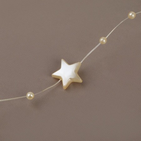 Beads on the fishing line, “stars”, 3/14 mm, 9 ± 0.5 m, gold color-1