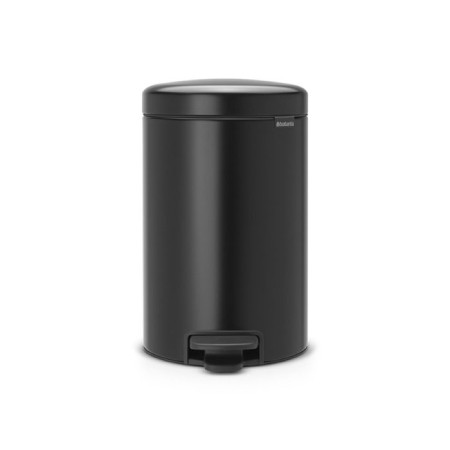 Brabantia Newcon bucket, plastic inner bucket, with a pedal, black matte color, 12 liters
