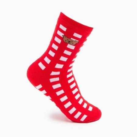Noski children's terry, red/white color, size 18