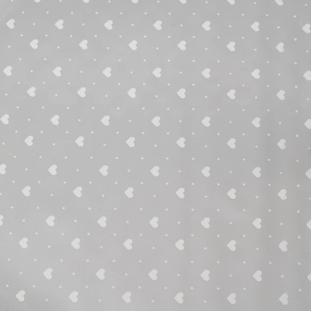 Flower film "Small Hearts", white 0.7 x 7.5 m, 40 μm-1