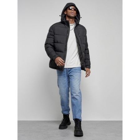 Sports male winter, size 58, black color-14