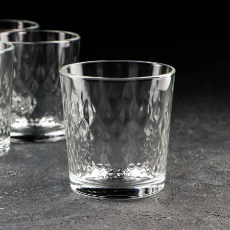 Set of low glass glasses "Geometry", 250 ml, 6 pcs-1