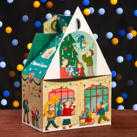 Gift box "New Year's town", 17.6 x 11.1 x 18.8 cm-7