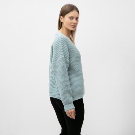 Cardigan female, blue color, One Size (46-52)-3