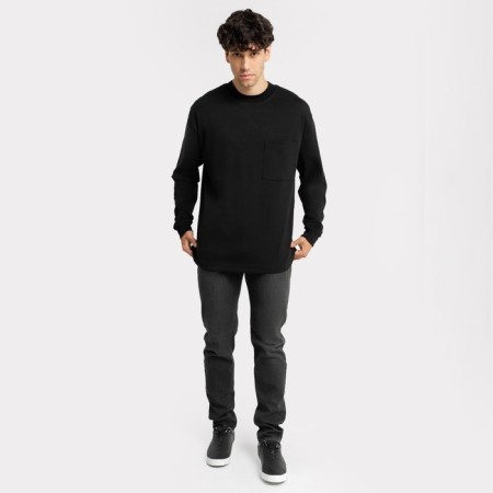 Male jumper, black color, size 48-1