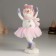 Polystone souvenir "Snowman in a rose skirt" 8.5x7x18 cm