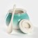 Porcelain sugar tower with a spoonful of the Milky Way, 330 ml, turquoise color