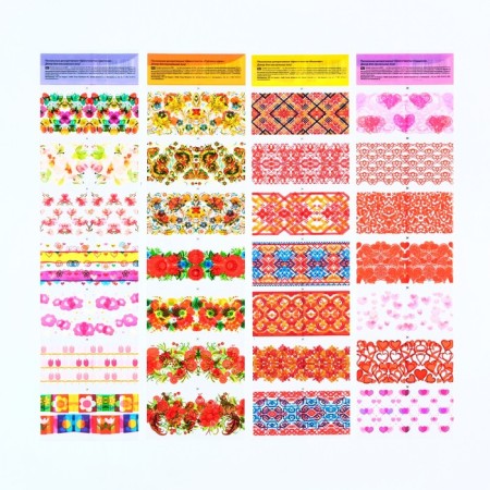 Easter heat -assembly film "Russian patterns" 7 pcs., Mix