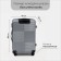 Middle suitcase 24 "Code lock, silver color