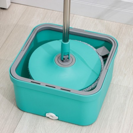 Mop with spin and bucket, microfiber nozzle, compact-9
